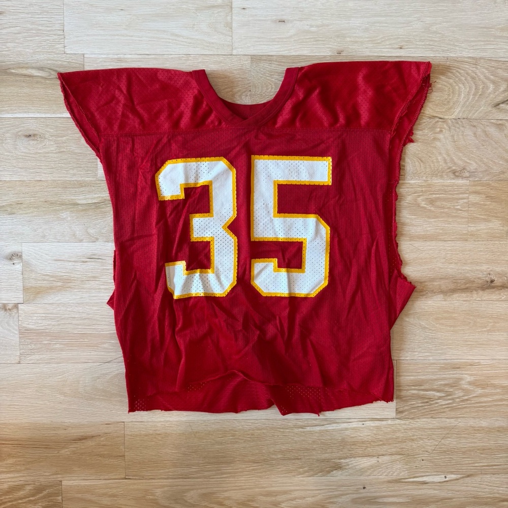 Red Mesh Jersey with Number 35